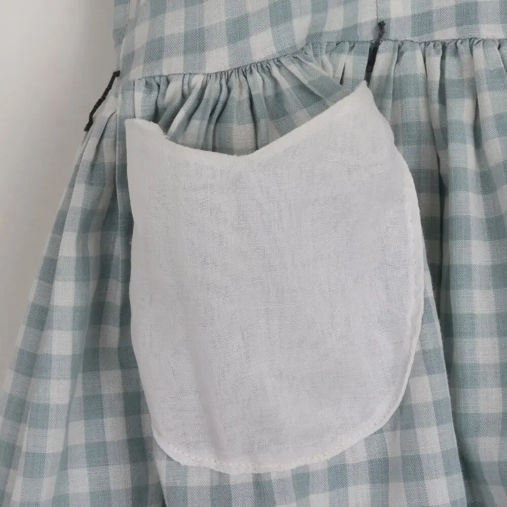 Vintage 1940s Gingham Cotton Girl's Toddler Dress Size 3